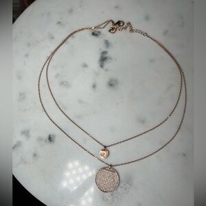 swarovski double necklace